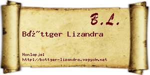 Böttger Lizandra névjegykártya